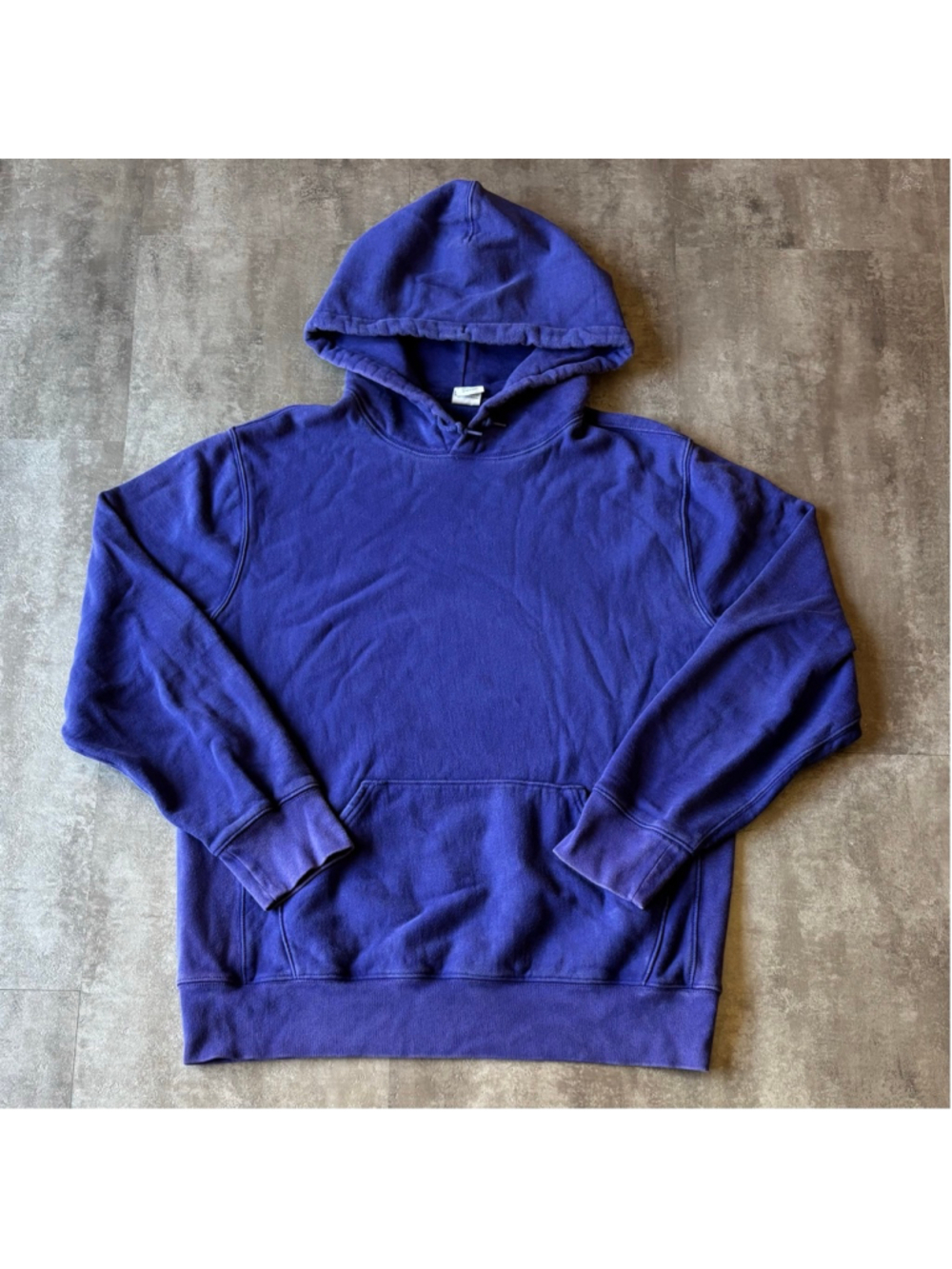 J Crew Heavyweight Hoodie Mens Large Blue Reverse Weave